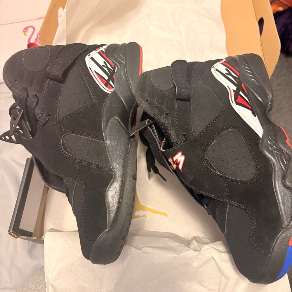 Jordan Kids Black with Red and White Accents Sneakers